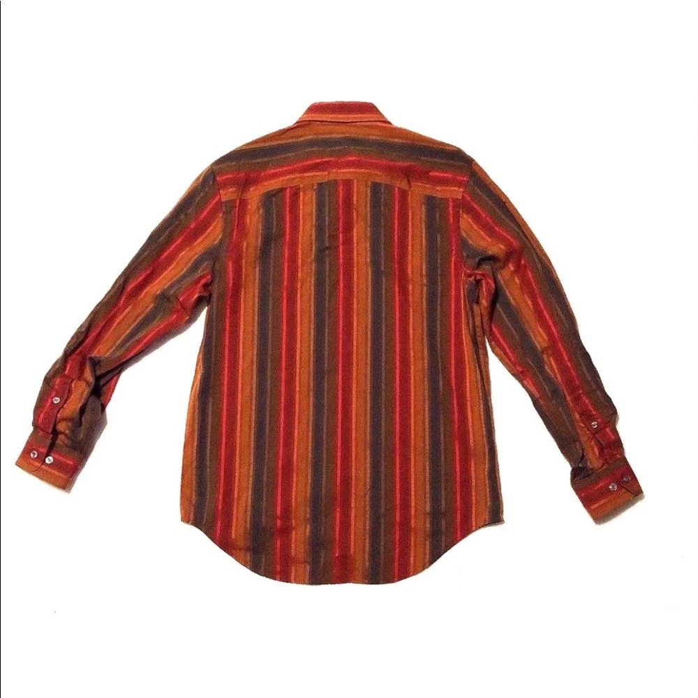 Perry Ellis button down shirt stripe multicolored - Picture 8 of 8